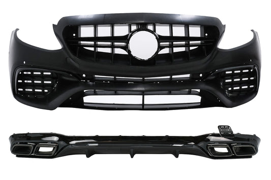 Body Kit für Mercedes E-Klasse W213 16-19 E63 Look Stoßfänger Endrohre CarPartsTuning
