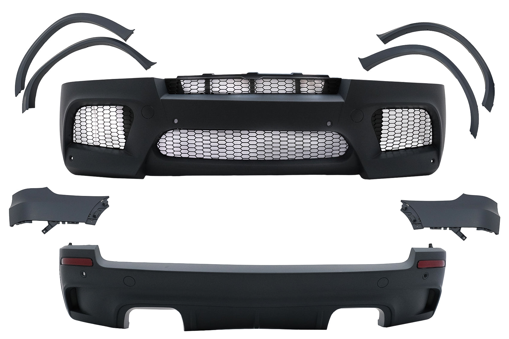 Bodykit Radläufe für BMW X5 E70 2007-2013 X5M Design Stoßstange Gitter CarPartsTuning