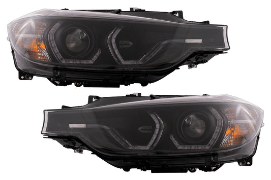 Angel Eyes Xenon-Scheinwerfer für BMW 3er F30 F31 Limousine Touring 10.2011-05.2015 Schwarz CarPartsTuning