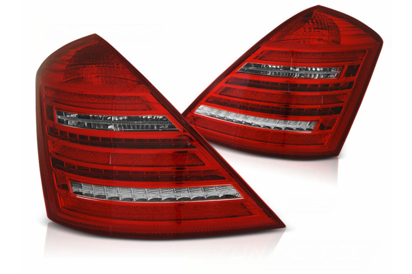 LED Rückleuchten für Mercedes S-Klasse W221 05-09 Rücklichter Rot Klar Dynamisch Blinker Carpartstuning Austria