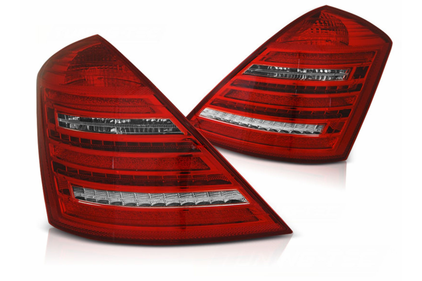 LED Rückleuchten für Mercedes S-Klasse W221 05-09 Rücklichter Rot Klar Dynamisch Blinker Carpartstuning Austria