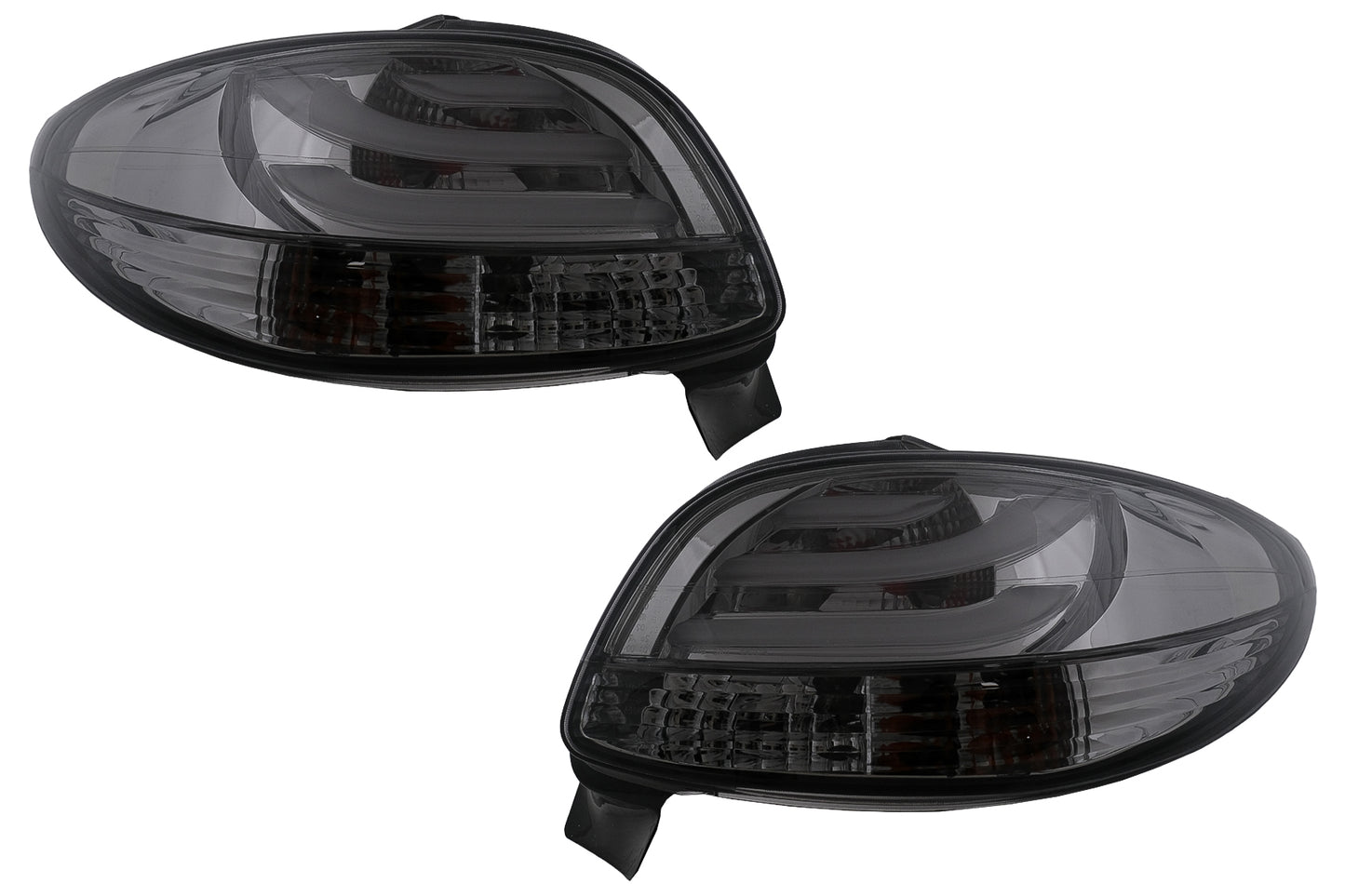 LED-Rückleuchten für Peugeot 206 Schrägheck 3/5 Türen 1998–2004 Schwarzer Rauch Carpartstuning Austria