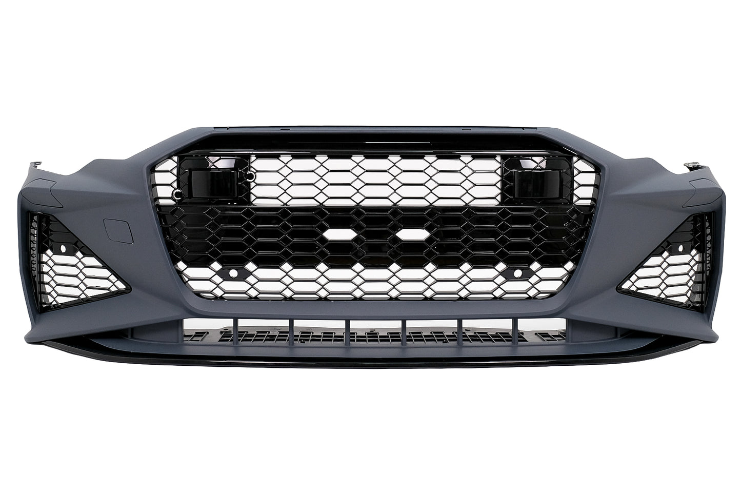Frontstoßstange für Audi A6 C8 4K 2018+ RS6 Look Zentraler Grill Glänzend schwarz Carpartstuning Austria