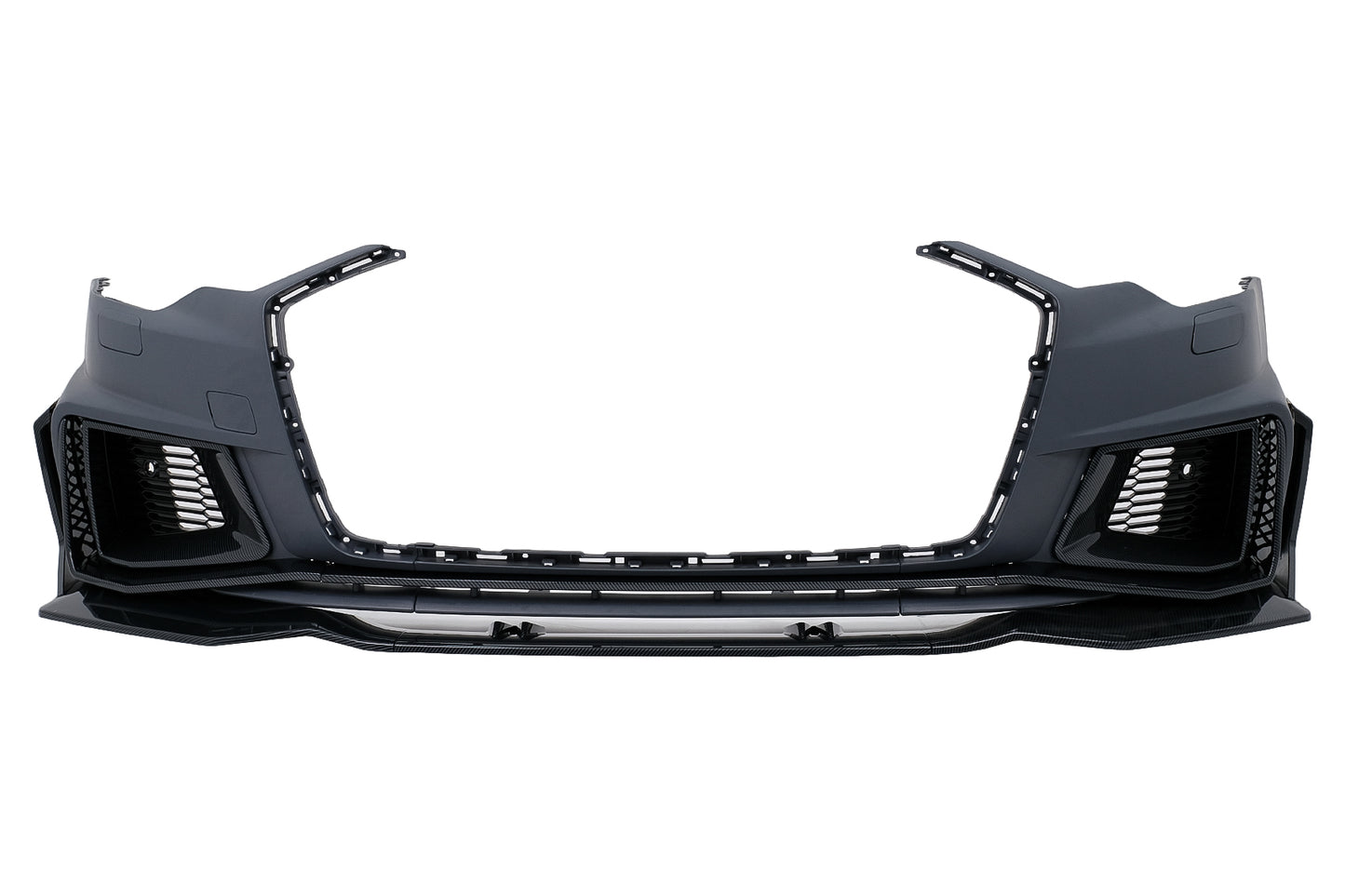 Stoßstange für Audi A6 C8 4K 2018-2022 RS6 Carbon Look Ornamente Spoilerlippensplitter Carpartstuning Austria