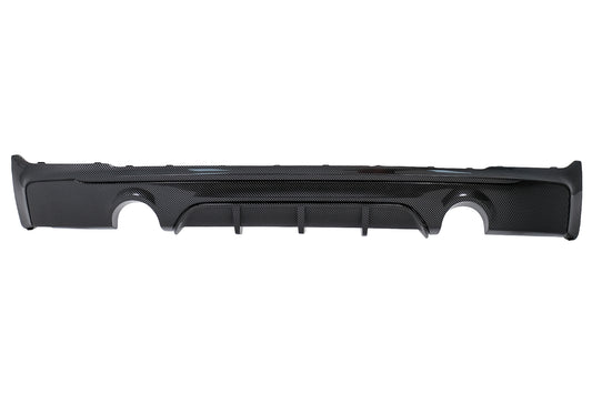 Stoßstange Spoiler Diffusor Doppelter Ausgang für Einzelauspuff Für BMW 2 F22 F23 2013- Carbon Look Carpartstuning Austria
