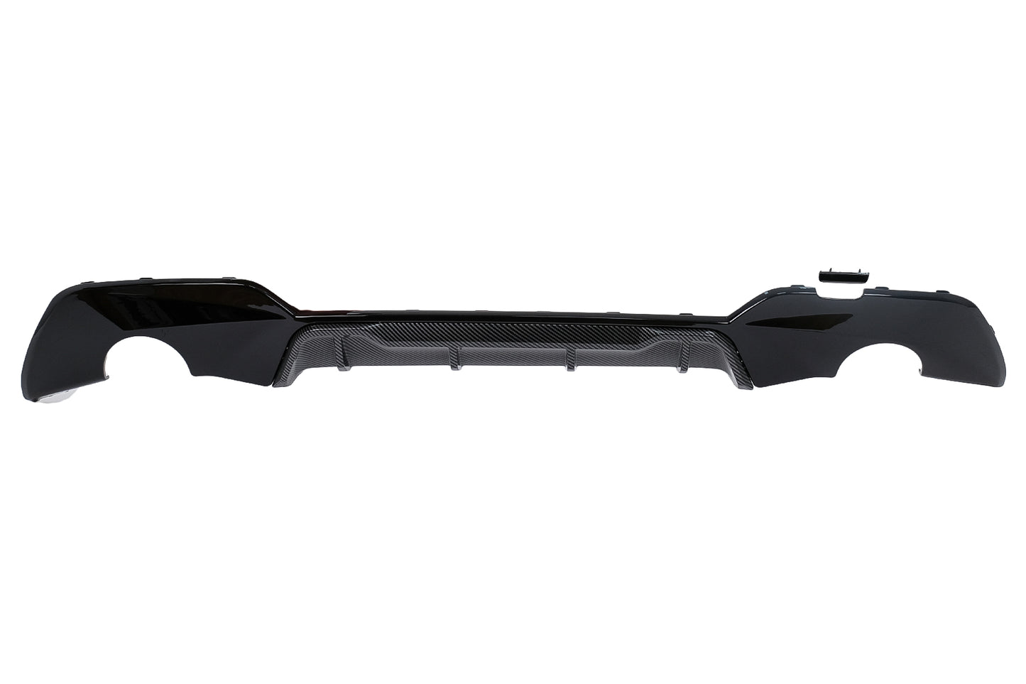 Stoßstange Diffusor Doppelter Ausgang Einzelauspuff für BMW 3er G20 G28 G21 18-22 Mittlerer Carbon-Look Carpartstuning Austria