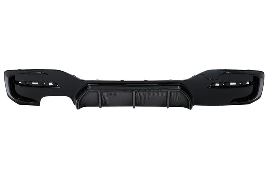 Stoßstange Luftverteiler Diffusor Linker Doppelt Auslauf für BMW 1er F20 F21 LCI 15-19 Schwarz & Carbon Look Carpartstuning Austria