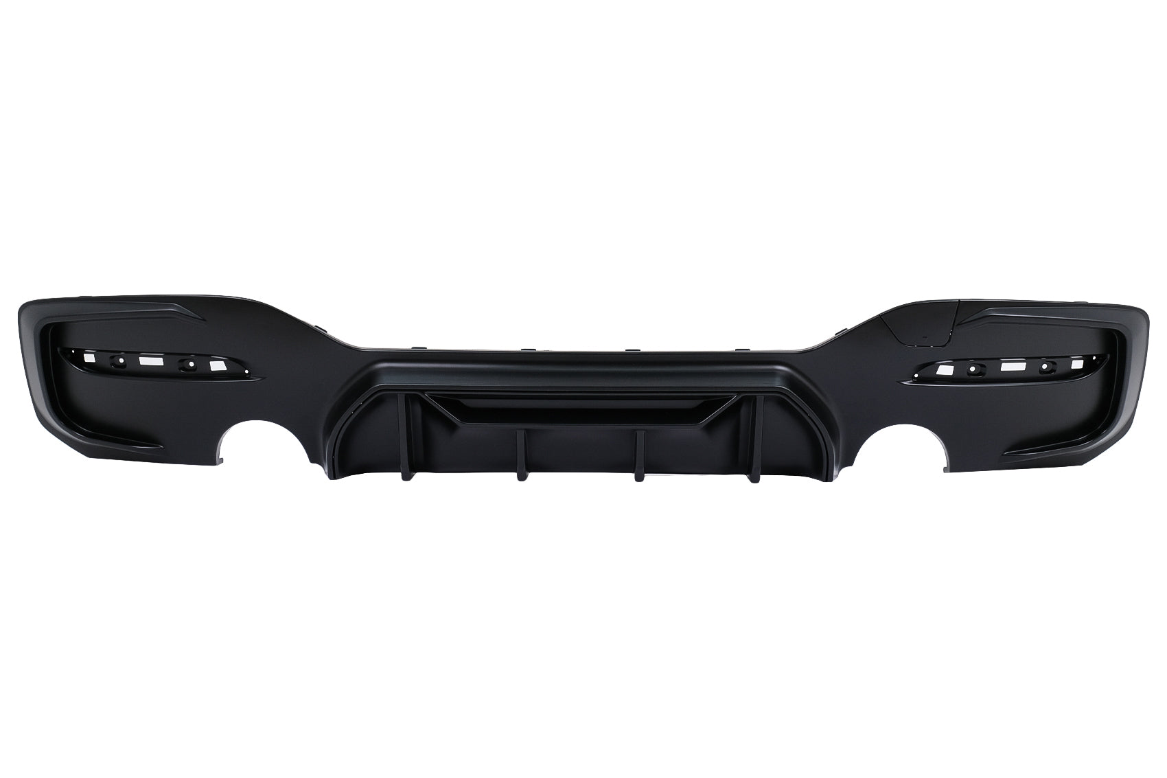 Stoßstange Luftverteiler Diffusor Zwilling Auslauf Einzel für BMW 1er F20 F21 LCI 15-19 Mattschwarz Carpartstuning Austria