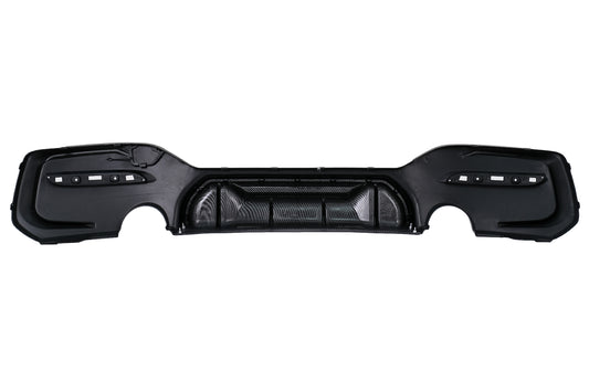 Stoßstange Luftverteiler Diffusor Zwilling Auslauf Einzel für BMW 1er F20 F21 LCI 15-19 Schwarz & Carbon Look Carpartstuning Austria
