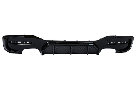 Stoßstange Luftverteiler Twin Double Outlet für BMW 1 F20 F21 LCI 15-06.19 Schwarz & Carbon-Look Carpartstuning Austria