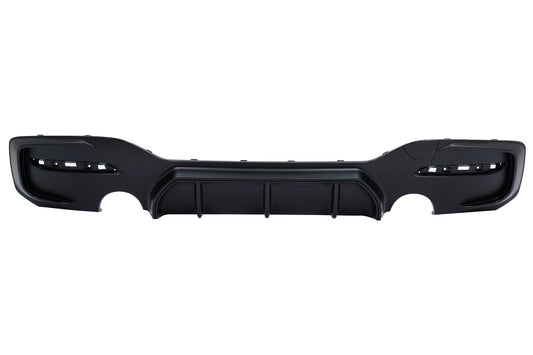 DIffusor Doppelt Auslauf Einzelauspuff für BMW 1er F20 F21 LCI 15-06.19 Mattschwarz Carpartstuning Austria