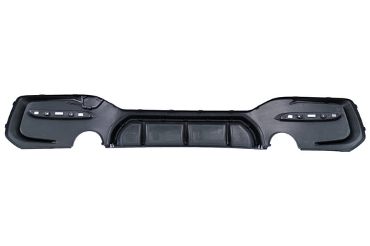 DIffusor Doppelt Auslauf Einzelauspuff für BMW 1er F20 F21 LCI 15-06.19 Mattschwarz Carpartstuning Austria