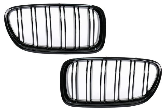 Nierengitter Kühlergrill für BMW 5er F10 F11 10-17 Doppelstreifen M-Design Glänzend Schwarz Carpartstuning Austria
