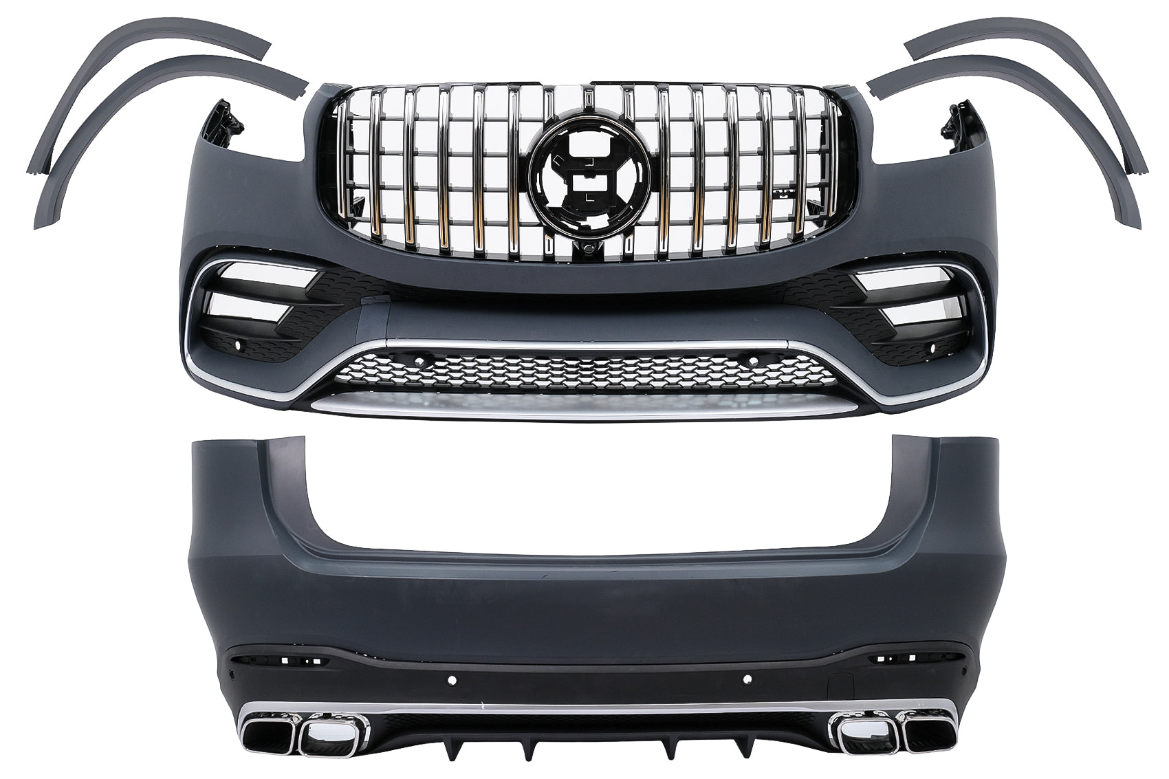Bodykit für Mercedes GLS SUV X167 19+ Stoßstange Radkästen Endrohre Carpartstuning Austria