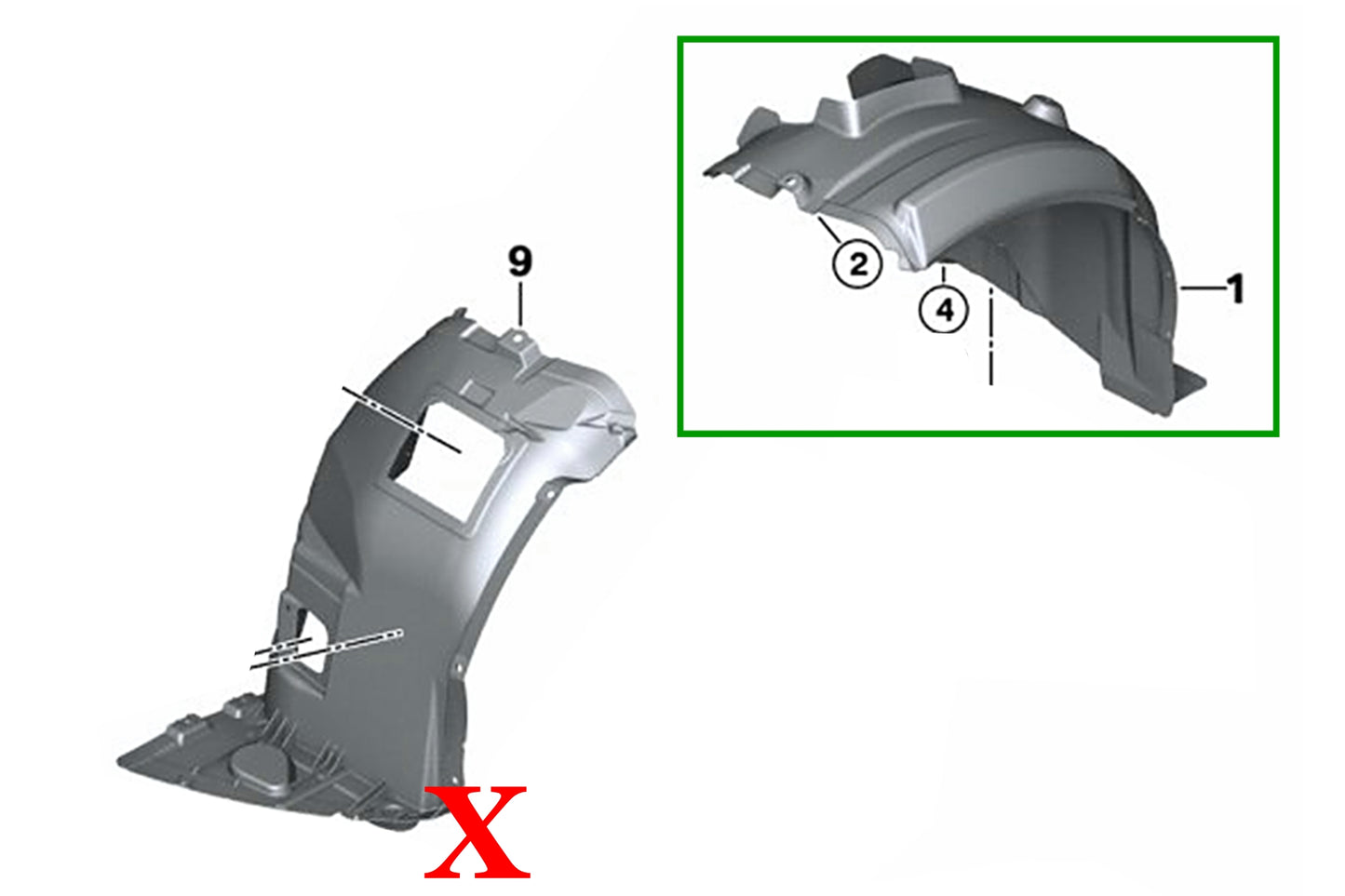 Vorne links Kotflügelauskleidung Für BMW 3er E90 E91 2004-2011 Limousine Touring Kotflügel Abdeckungen Plastik Spritzschutz Carpartstuning Austria