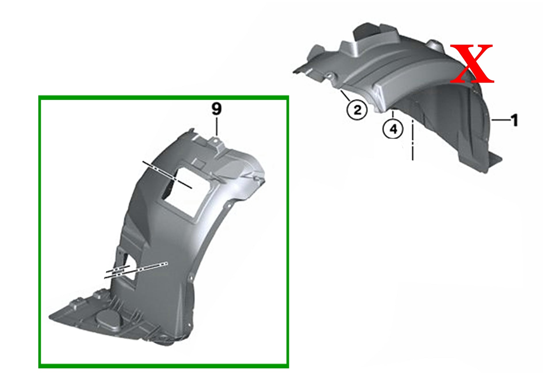 Vorne links Kotflügelauskleidung Für BMW 3er E90 E91 LCI 2008-2011 Limousine Touring Kotflügel Abdeckungen Plastik Spritzschutz Carpartstuning Austria