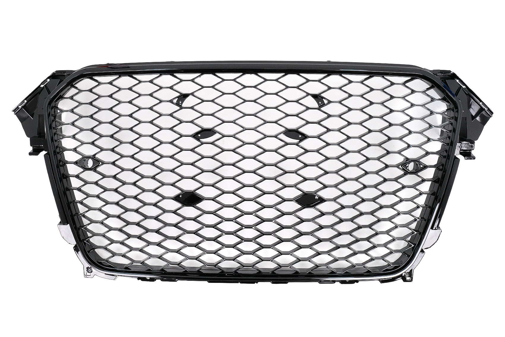 Kühlergrill für AUDI A4 B8 MOPF 12-15 RS Look Glänzend Schwarz PDC ohne Emblem Carpartstuning Austria