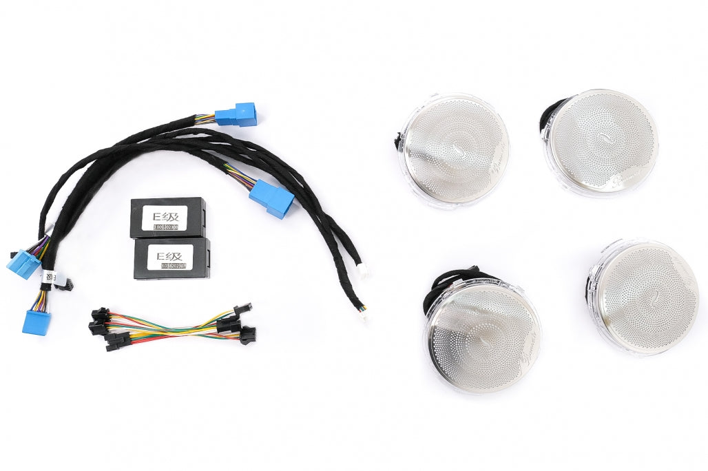 Lautsprecher Abdeckung AC-Lüftungsgitter Haustür LED Rotary Tweeter 64 Farben für Mercedes E-Klasse W213 S213 C238 2016-2019 Carpartstuning Austria