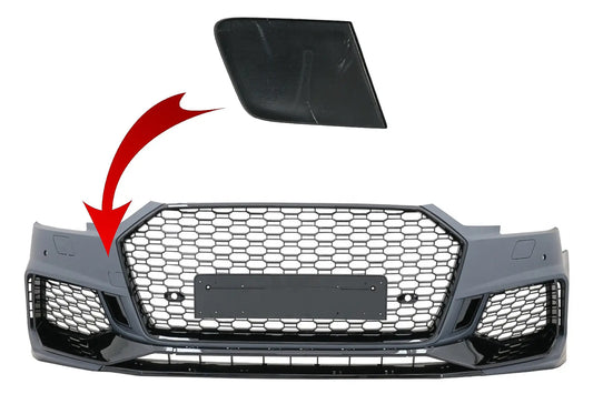 Abschlepphakenabdeckung Frontstoßstange Passend Für Audi A4 B9 8W Limousine Avant (2016-2018) Quattro RS4 Design KITT