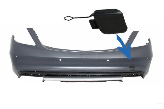 Abschlepphakenabdeckung Passend Für Mercedes S-Klasse W222 (2013-06.2017) Nur Für Heckstoßstange S63 / S65 Design KITT