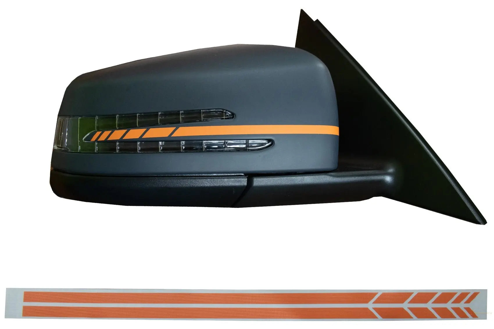 Aufkleber Spiegel Matt Orange Passend Für Mercedes Coupe C238 A B C E S Klasse CLA GLA CLS GLK W246 W204 W176 W117 W212 W207 W218 X156 X204 W221 KITT