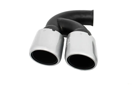 Auspuffblenden Passend Für Porsche Cayenne 92a V6 V8 Benzin (05.2010-09.2014) GTs Design Silber KITT