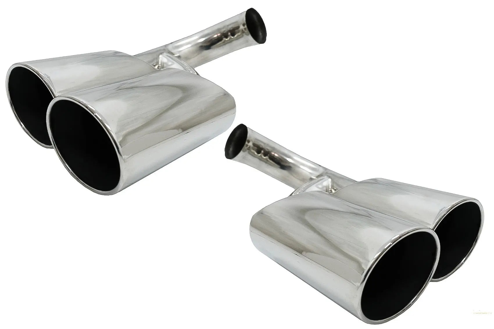 Auspuffblenden Passend Für Porsche Cayenne I Facelift SUV 9pa1 V6 (2007-2010) Chrom KITT Professional Exhaust Systems