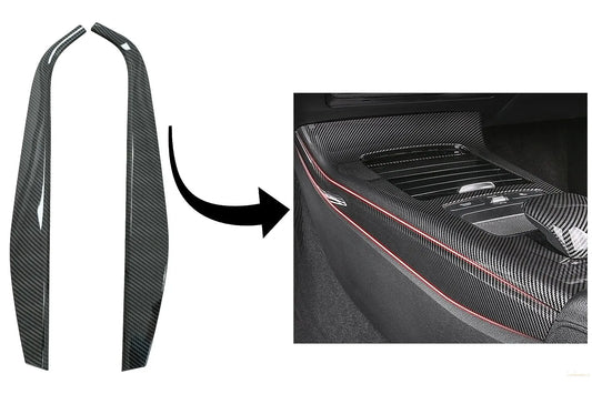 Auto Mittelkonsole Seitenverkleidung Passend Für Mercedes A-Klasse W177 V177 (2018-Up) Carbon KITT