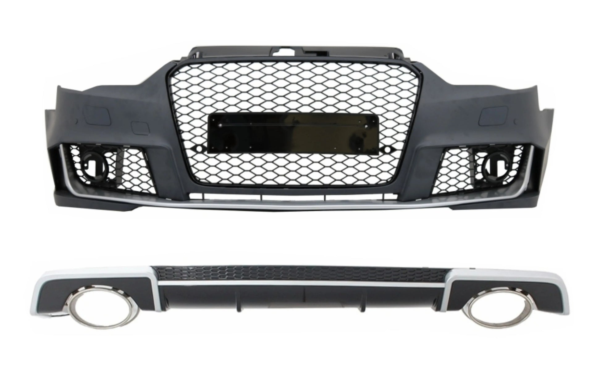 Bodykit Mit Diffusor & Endrohren Passend Für Audi A3 8V Limousine Cabrio (2012-2015) RS3 Design KITT