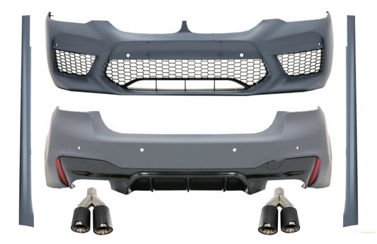 Bodykit Passend Für BMW 5er G30 (2017-Up) M5 Design Mit Zwei Doppelauspuffrohren Aus Kohlefaser Matt KITT