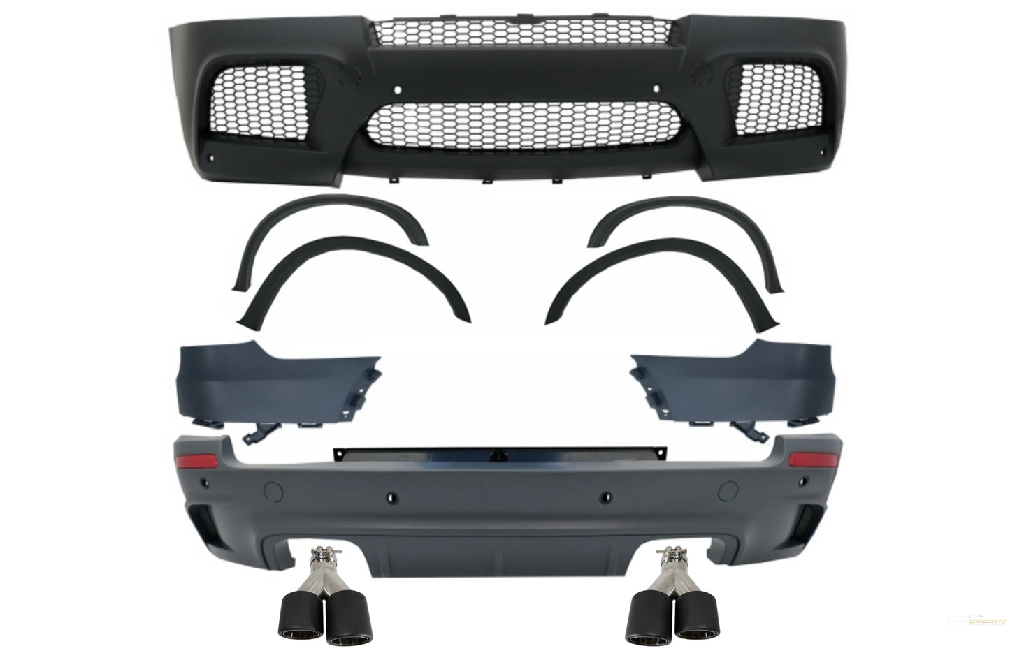 Bodykit Passend Für BMW X5 E70 (2007-2013) Mit Endschalldämpferblenden Kohlefaser Matt X5m M Design KITT Specials