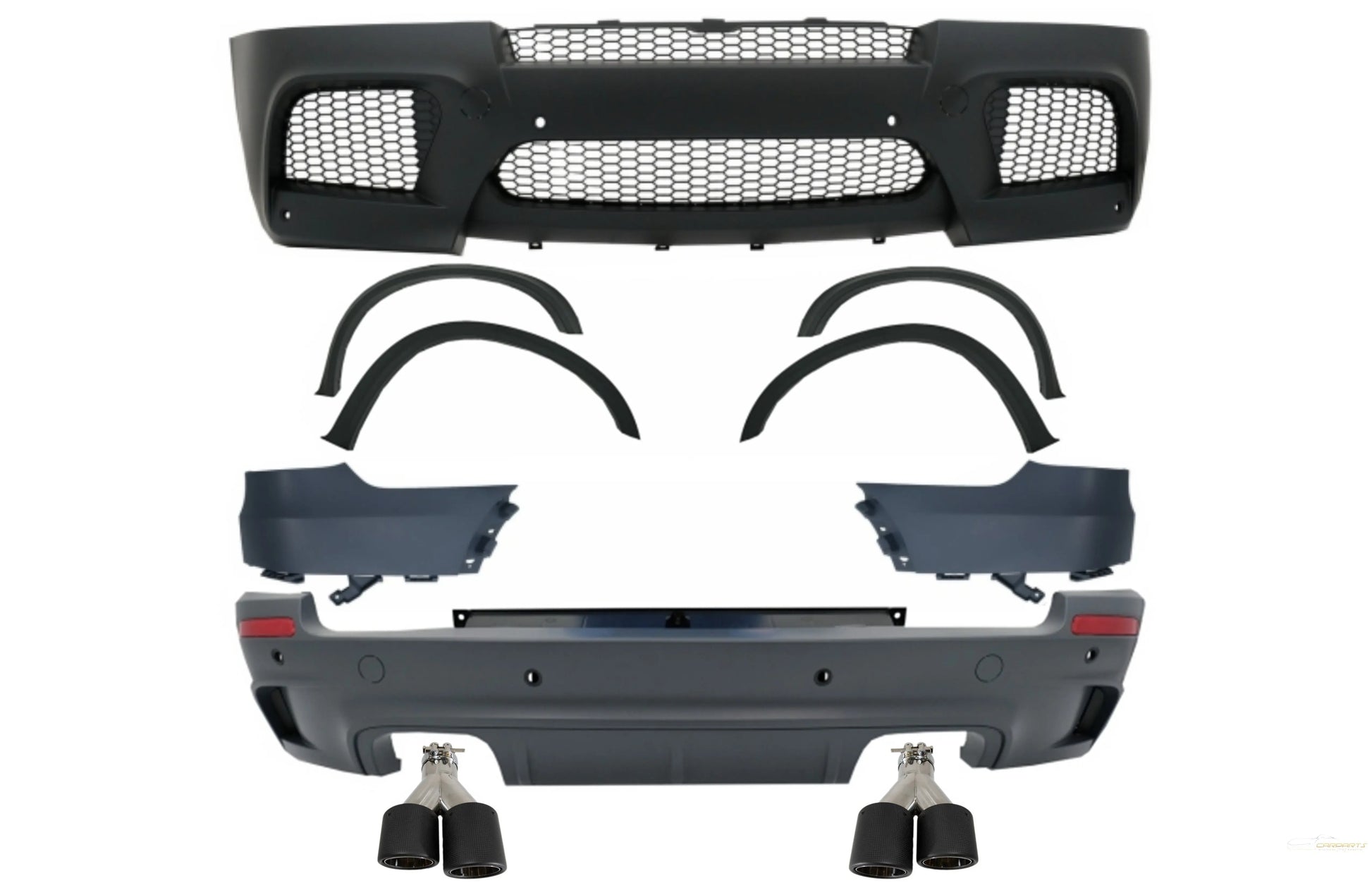 Bodykit Passend Für BMW X5 E70 (2007-2013) Mit Endschalldämpferblenden Kohlefaser Matt X5m M Design KITT Specials