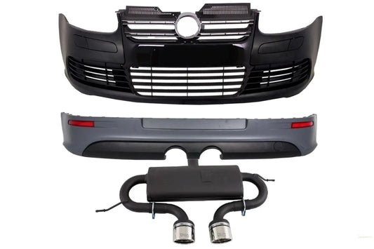 Bodykit Passend Für VW Golf 5 (2005-2007) R32 Design Auspuffanlage Frontschürze Piano Black KITT