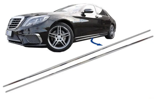 Chromteile Zierleisten Seitenschweller Passend Für Mercedes S-Klasse W222 (2013-2020) S65 S63 Design KITT