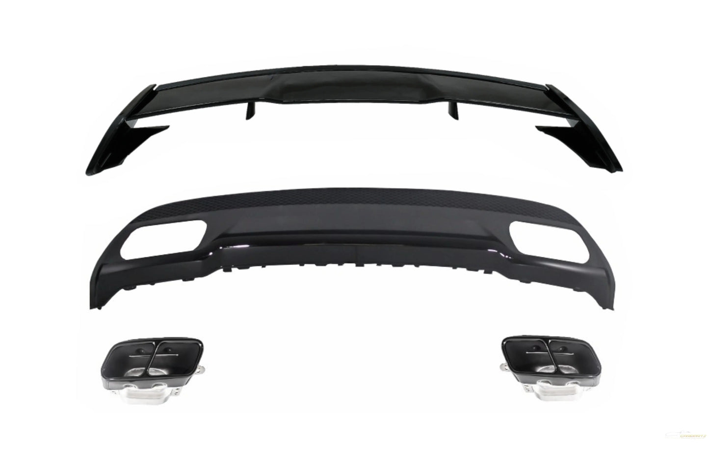 Dachspoiler Passend Für Mercedes W176 A-Klasse (2012) Mit Heckdiffusor Und Endrohrblenden Sportoptik KITT