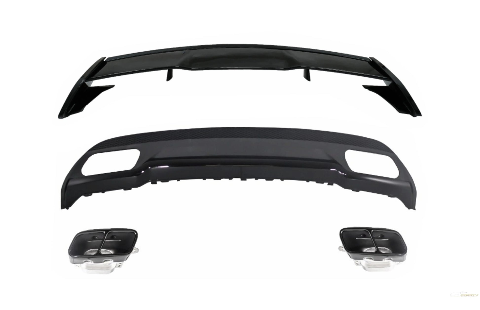 Dachspoiler Passend Für Mercedes W176 A-Klasse (2012) Mit Heckdiffusor Und Endrohrblenden Sportoptik KITT