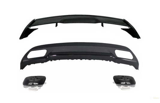Dachspoiler Passend Für Mercedes W176 A-Klasse (2012) Mit Heckdiffusor Und Endrohrblenden Sportoptik KITT