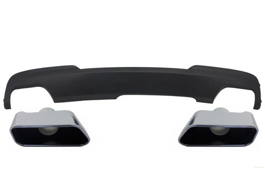 Doppelauslass-Luftdiffusor Passend Für BMW F10 F11 (2011-2017) Mit Auspuffblenden Sport M-Tech 550i Design KITT