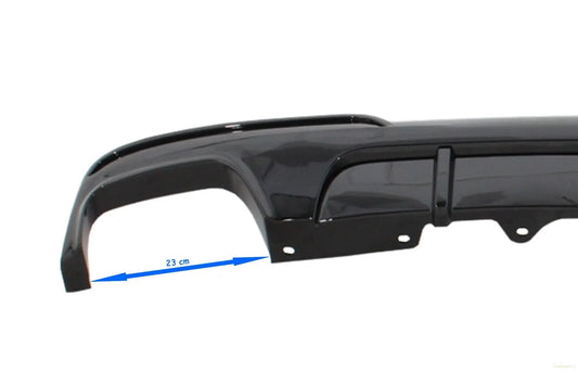 Doppelauslassluftdiffusor Passend Für BMW 5er F10 F11 (2011-2017) M-Performance Design Piano Black KITT