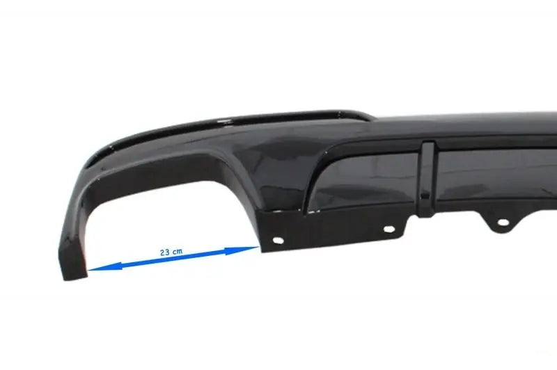 Doppelauslassluftdiffusor Passend Für BMW 5er F10 F11 (2011-2017) Mit Endschalldämpfer-Endrohren M-Performance Design Piano Black KITT
