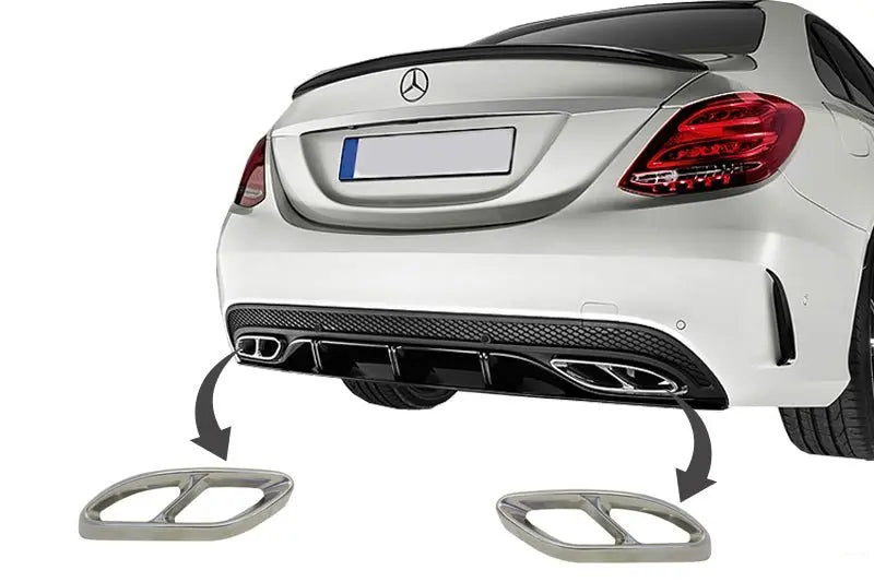 Endschalldämpfer Passend Für Mercedes Benz C-Klasse W205 S65 E65 GLE W166 X166 GLC W253 Sport Design KITT