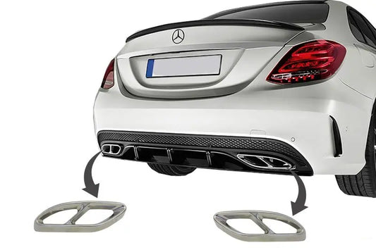 Endschalldämpfer Passend Für Mercedes Benz C-Klasse W205 S65 E65 GLE W166 X166 GLC W253 Sport Design KITT