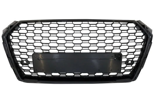 Frontgrill Ohne Emblem Passend Für Audi A4 B9 8W (2016-2018) Limousine Avant RS Design Piano Black KITT Specials
