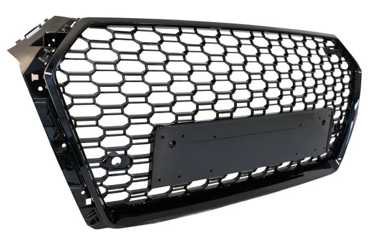 Frontgrill Ohne Emblem Passend Für Audi A4 B9 8W (2016-2018) Limousine Avant RS Design Piano Black KITT Specials