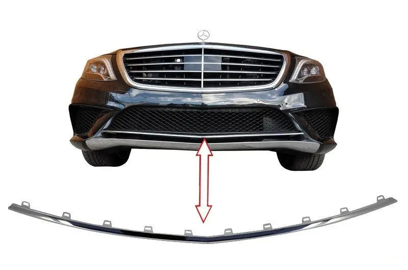 Frontschürze Mitte Spoilerlippe Passend Für Mercedes W222 S-Klasse (2013-2017) S65 Design KITT