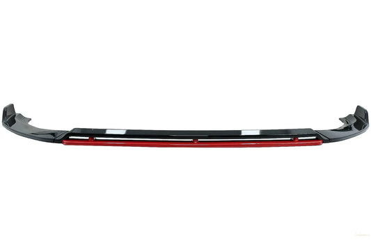 Frontschürzenansatz Spoiler Passend Für VW Golf 7.5 Facelift (2017-2020) Piano Schwarz / Rot KITT