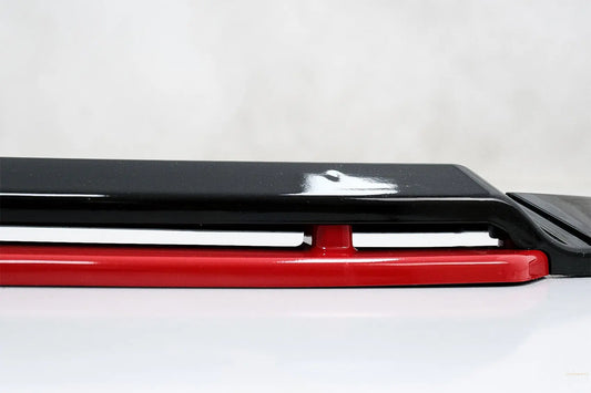 Frontschürzenansatz Spoiler Passend Für VW Golf 7.5 Facelift (2017-2020) Piano Schwarz / Rot KITT