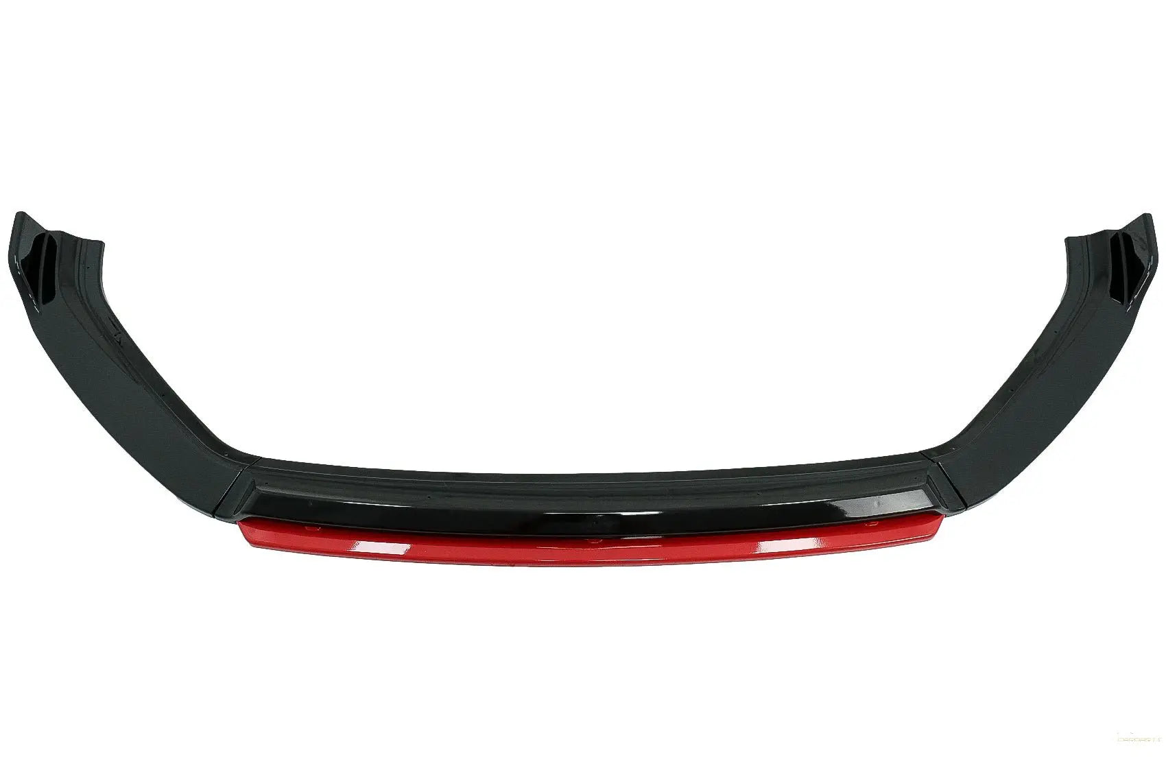 Frontschürzenansatz Spoiler Passend Für VW Golf 7.5 Facelift (2017-2020) Piano Schwarz / Rot KITT