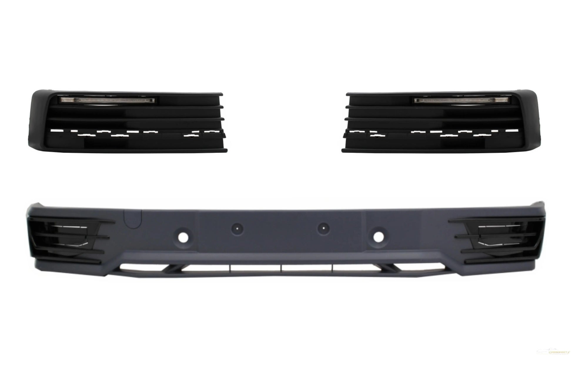 Frontschürzenaufsatzspoiler Mit LED Tagfahrlicht Passend Für VW Transporter T6 (2015) Sportline Design KITT