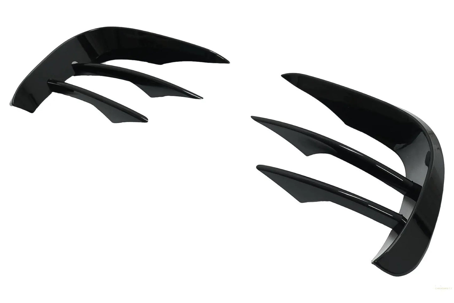 Frontschürzenklappen Seitenflossen Flics Passend Für Mercedes E-Klasse W213 S213 C238 A238 Facelift (2020) Piano Black Für AMG Sport Line KITT